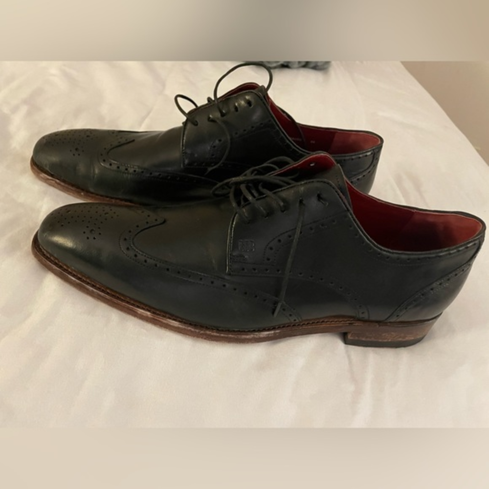 MENS GORDON & BROS Goodyear Bound LEATHER OXFORD DRESS SHOES 44 US Sz‎ 10